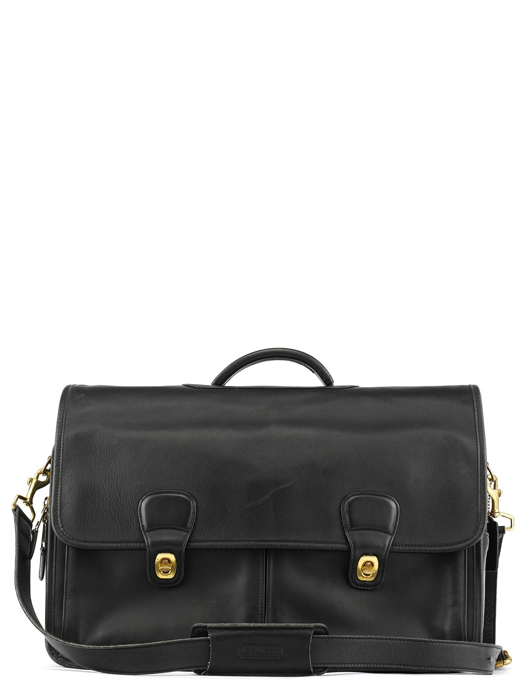 0532 Black Leather Metropolitan 2-Way Bag