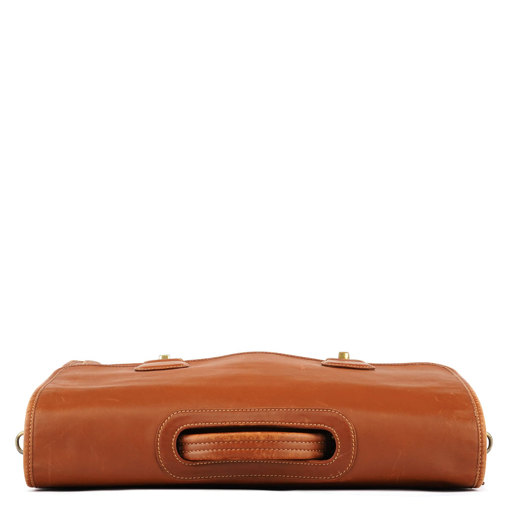 0532 Light Brown Leather Metropolitan 2-Way Bag