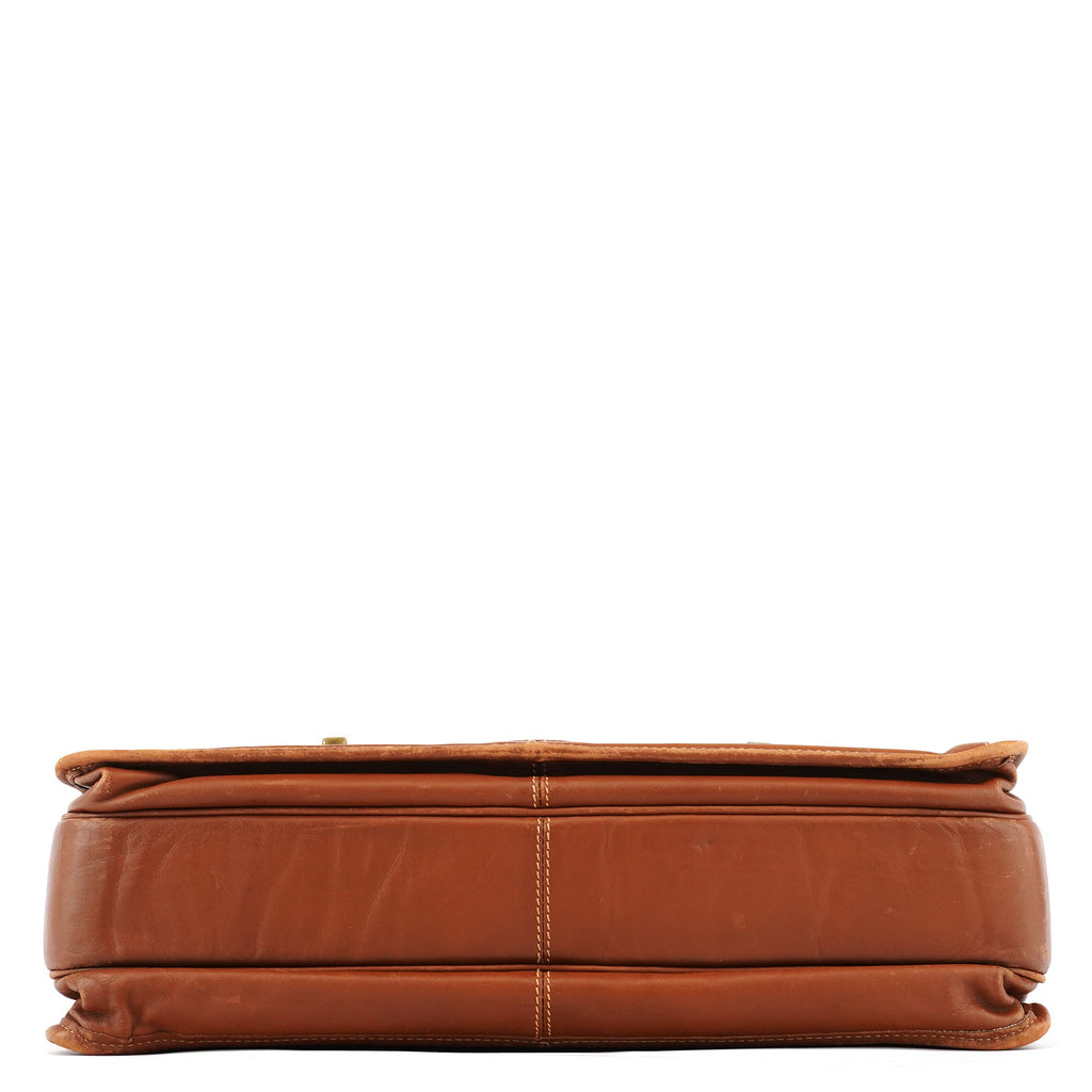 0532 Light Brown Leather Metropolitan 2-Way Bag