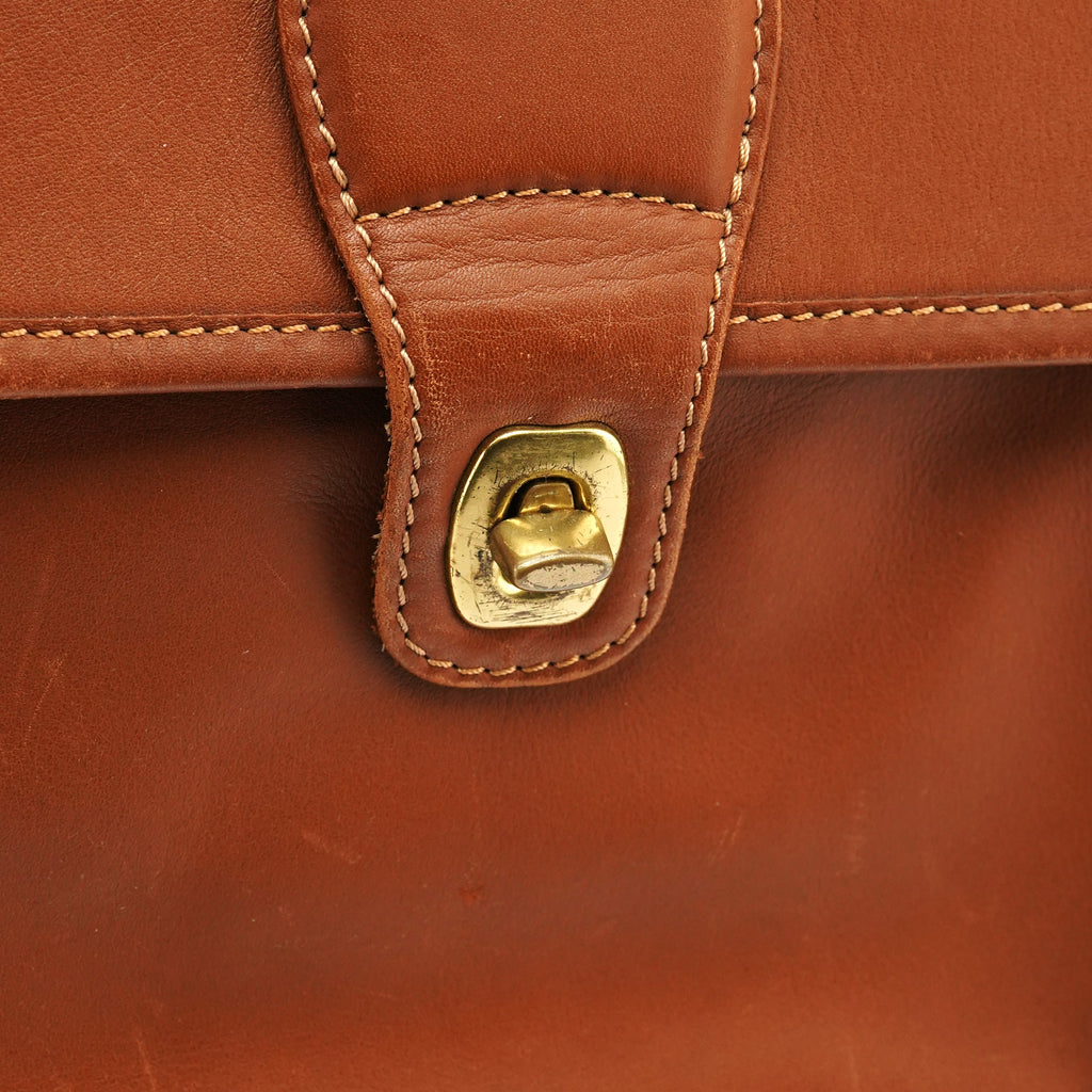 0532 Light Brown Leather Metropolitan 2-Way Bag