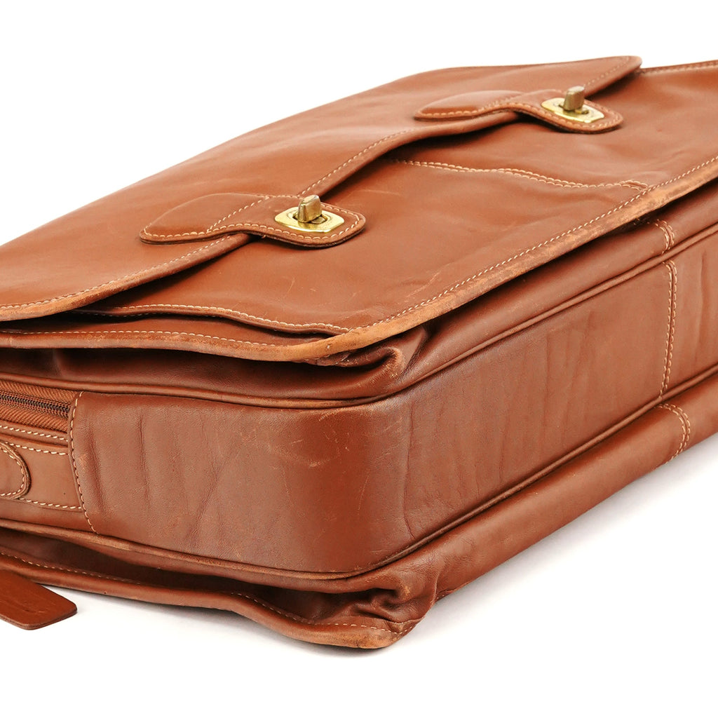 0532 Light Brown Leather Metropolitan 2-Way Bag