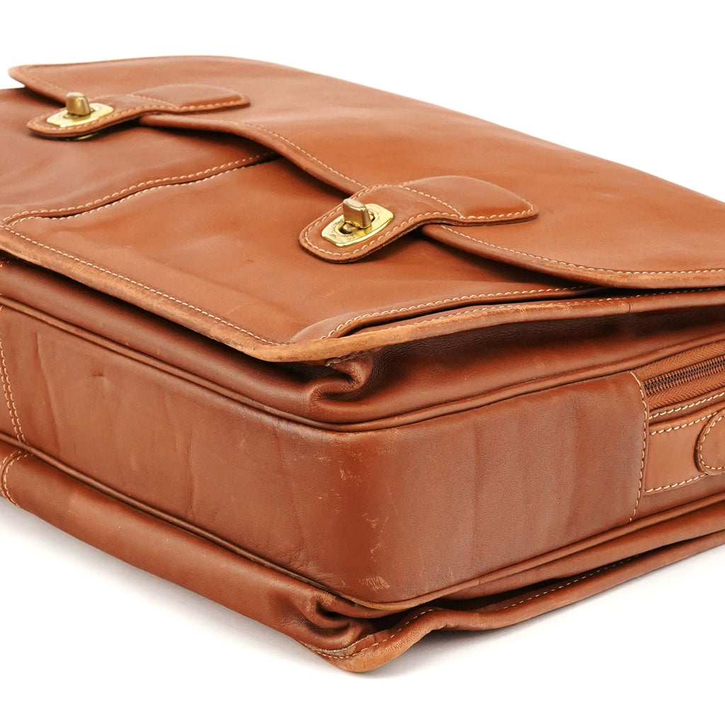 0532 Light Brown Leather Metropolitan 2-Way Bag