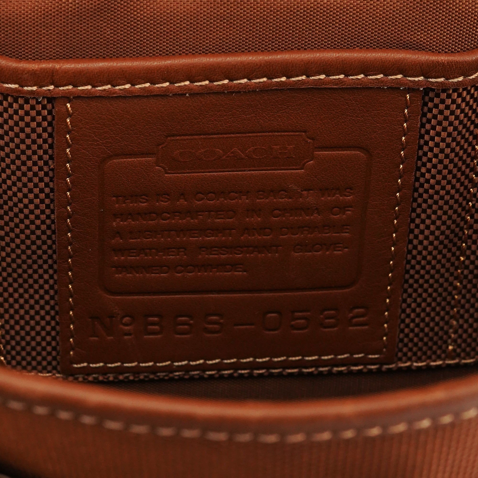 0532 Light Brown Leather Metropolitan 2-Way Bag