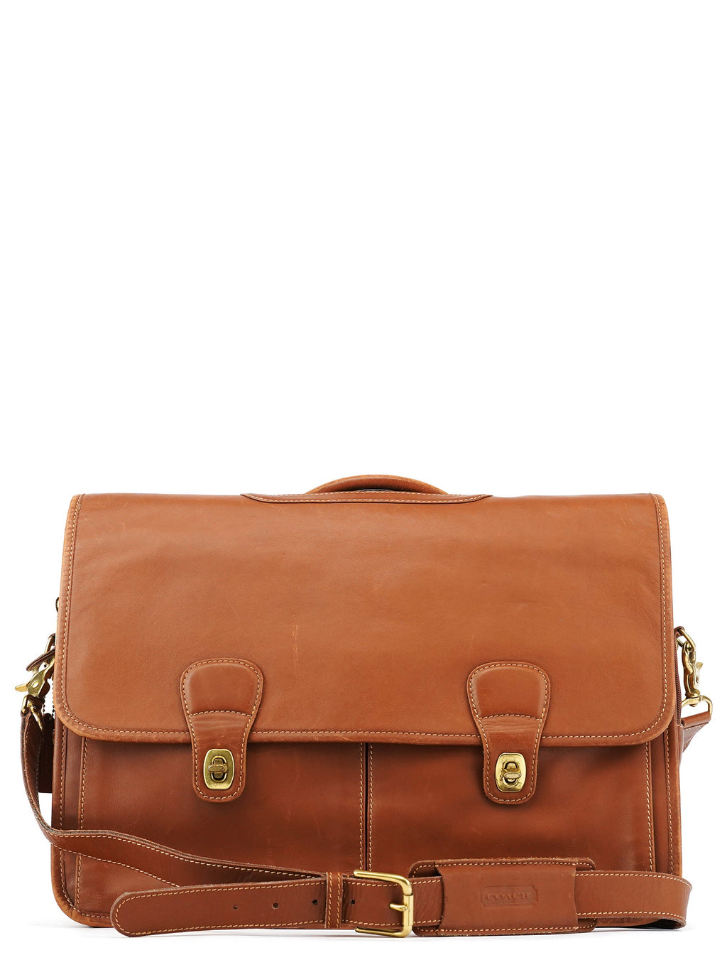0532 Light Brown Leather Metropolitan 2-Way Bag