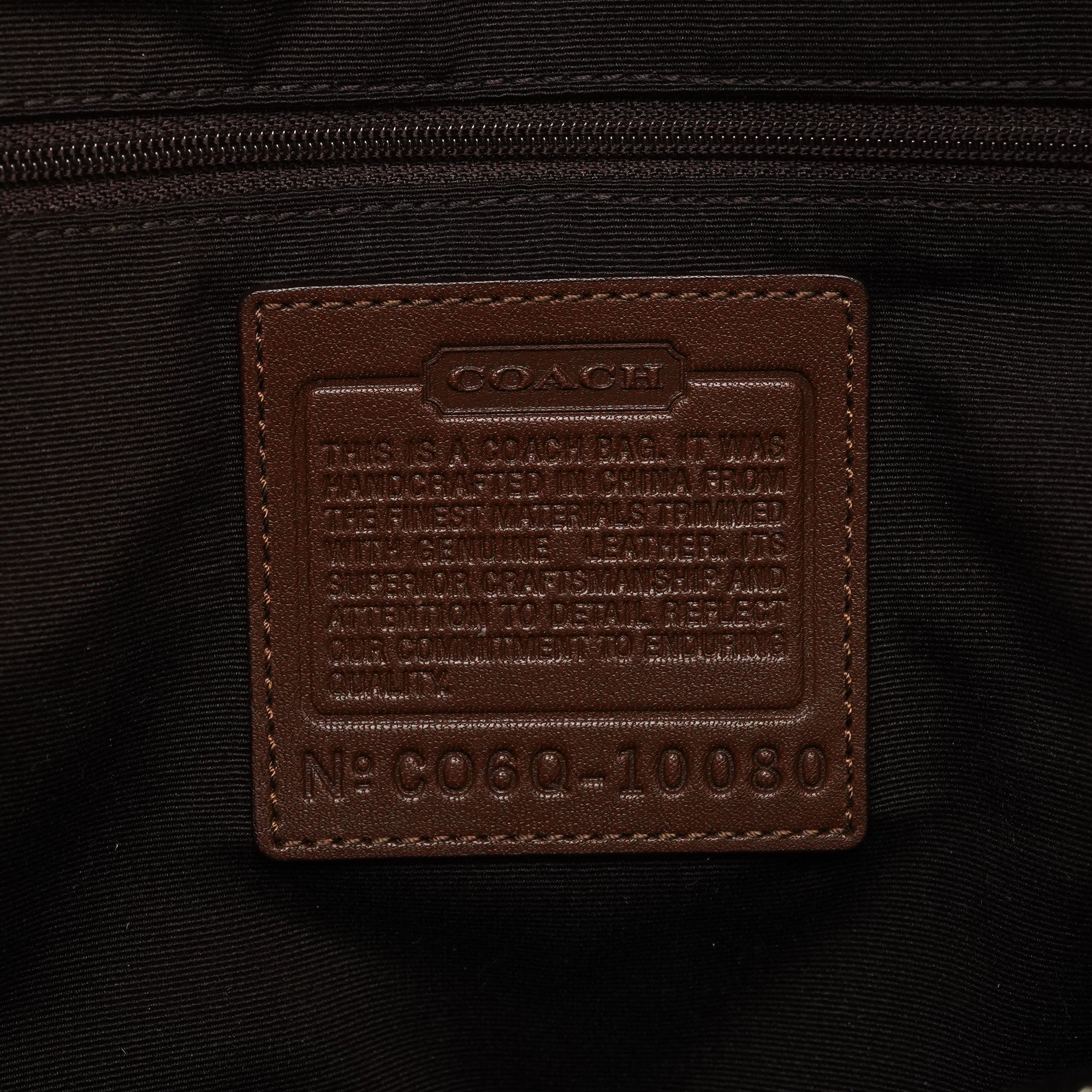 10080 Beige Brown Signature Soho Tote Bag