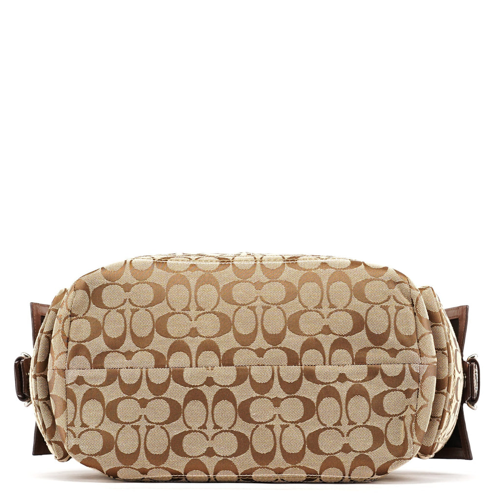 10080 Beige Brown Signature Soho Tote Bag
