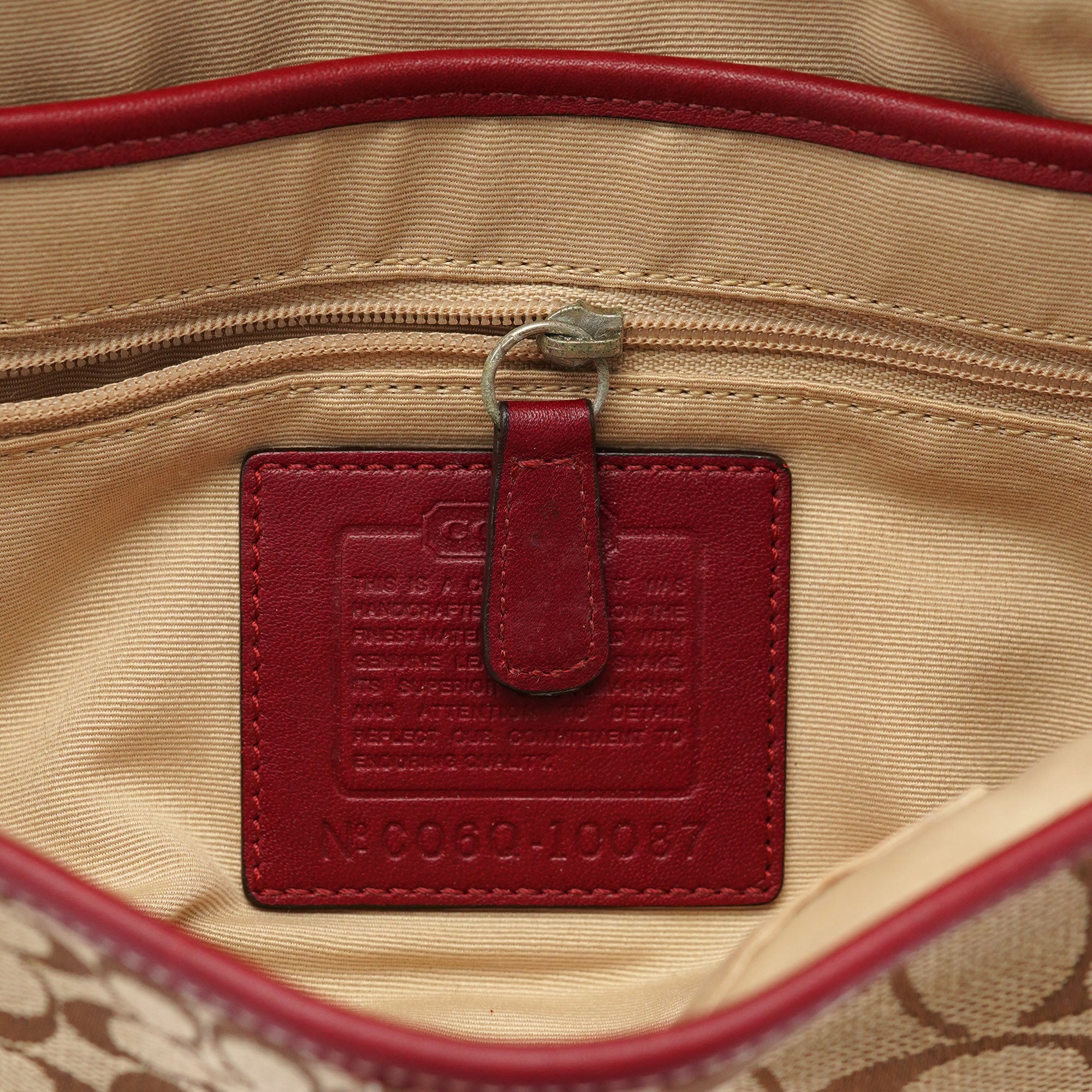 10087 Beige Burgundy Snakeskin Soho Shoulder Bag