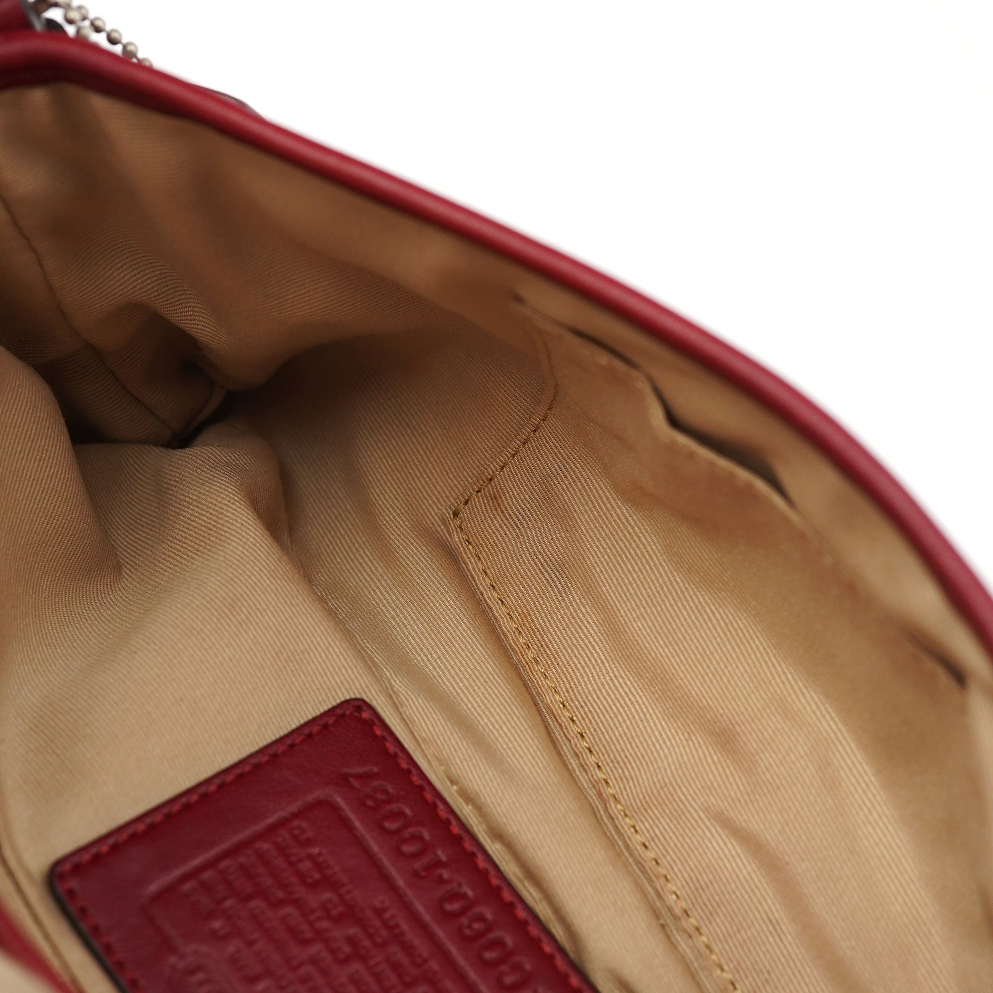 10087 Beige Burgundy Snakeskin Soho Shoulder Bag