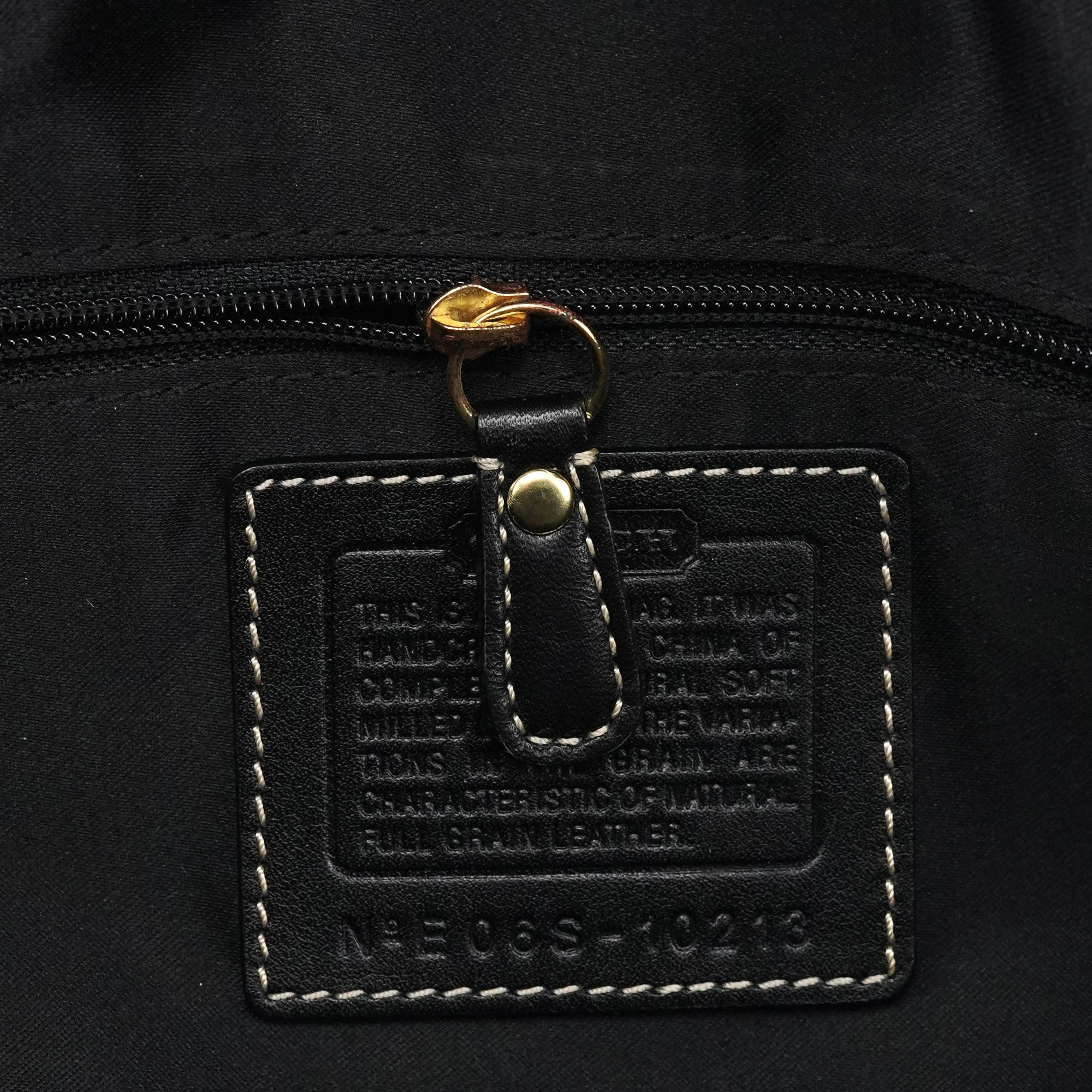 10213 Black Pebbled Leather Hampton Tote Bag
