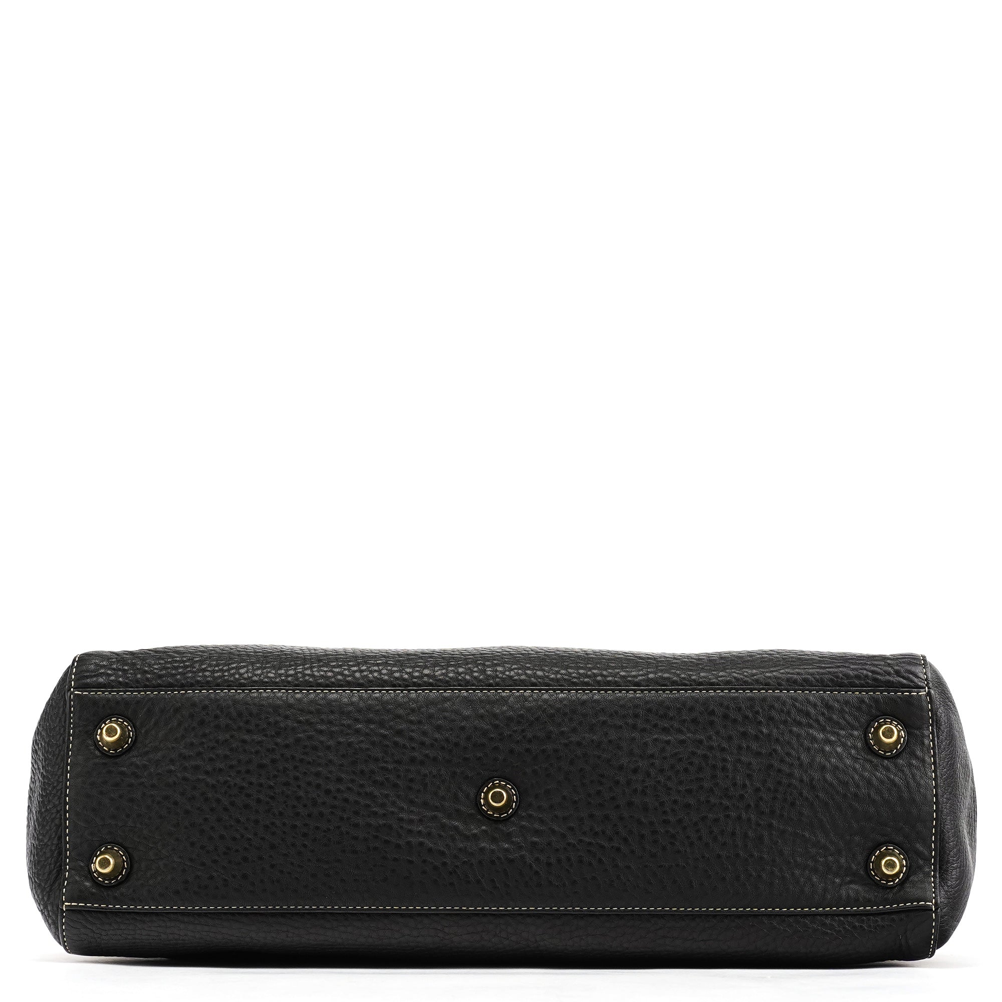 10213 Black Pebbled Leather Hampton Tote Bag