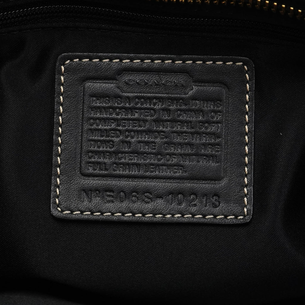 10213 Black Pebbled Leather Hamptons Tote Bag