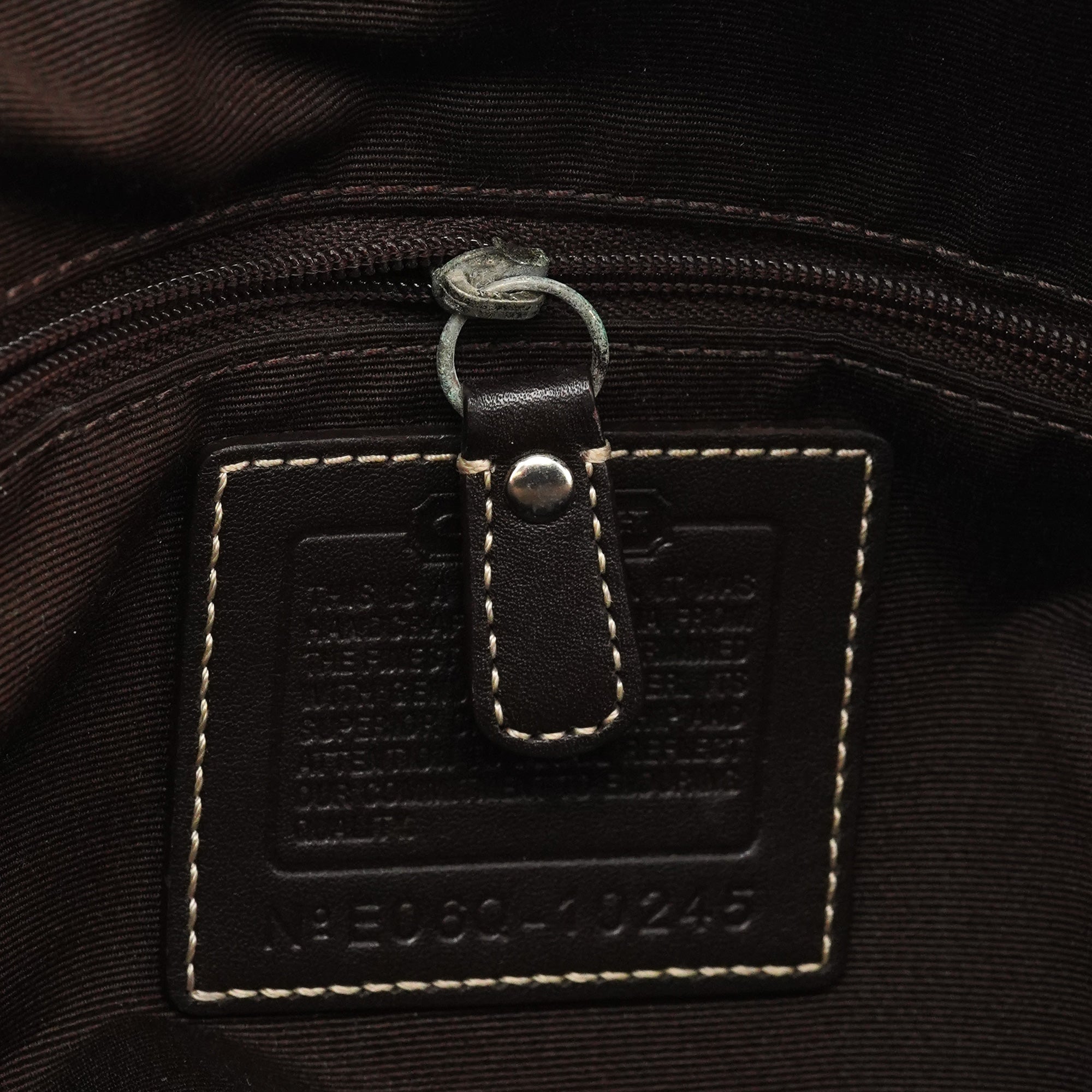 10245 Beige Brown Signature Hampton Tote Bag