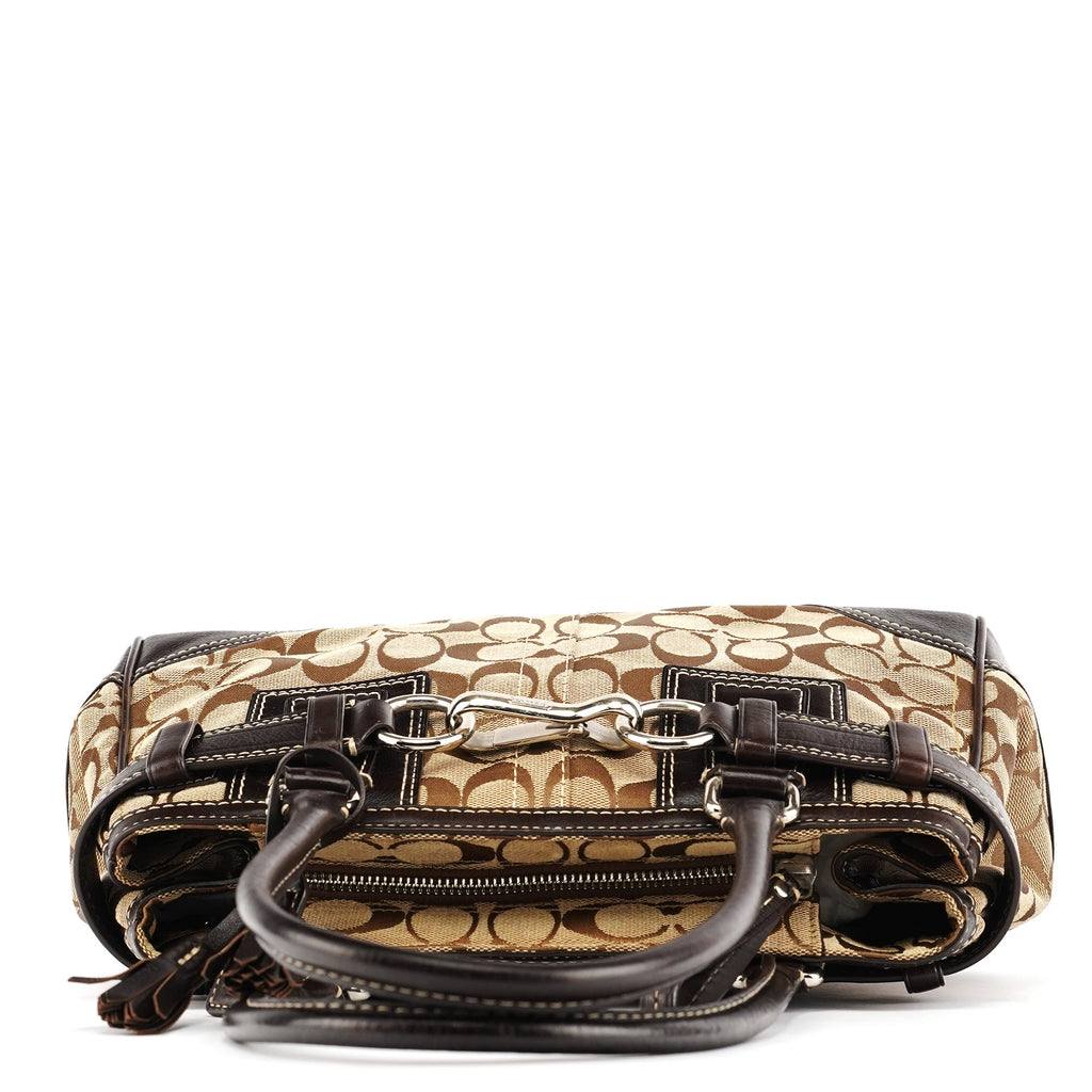 10245 Beige Brown Signature Hampton Tote Bag
