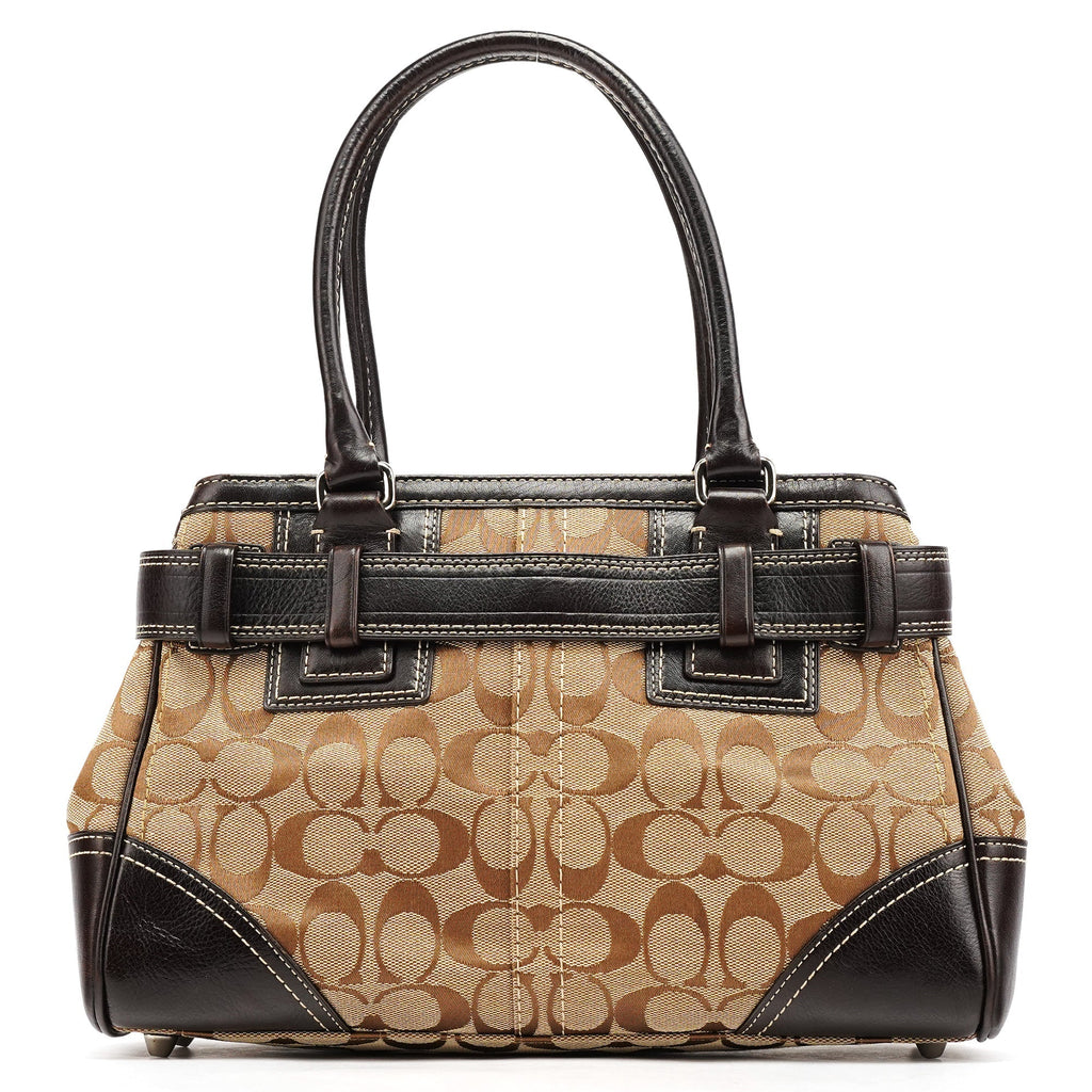 10245 Beige Brown Signature Hampton Tote Bag