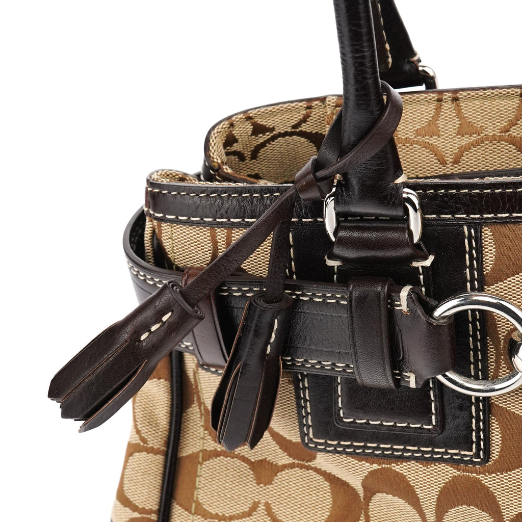 10245 Beige Brown Signature Hamptons Tote Bag