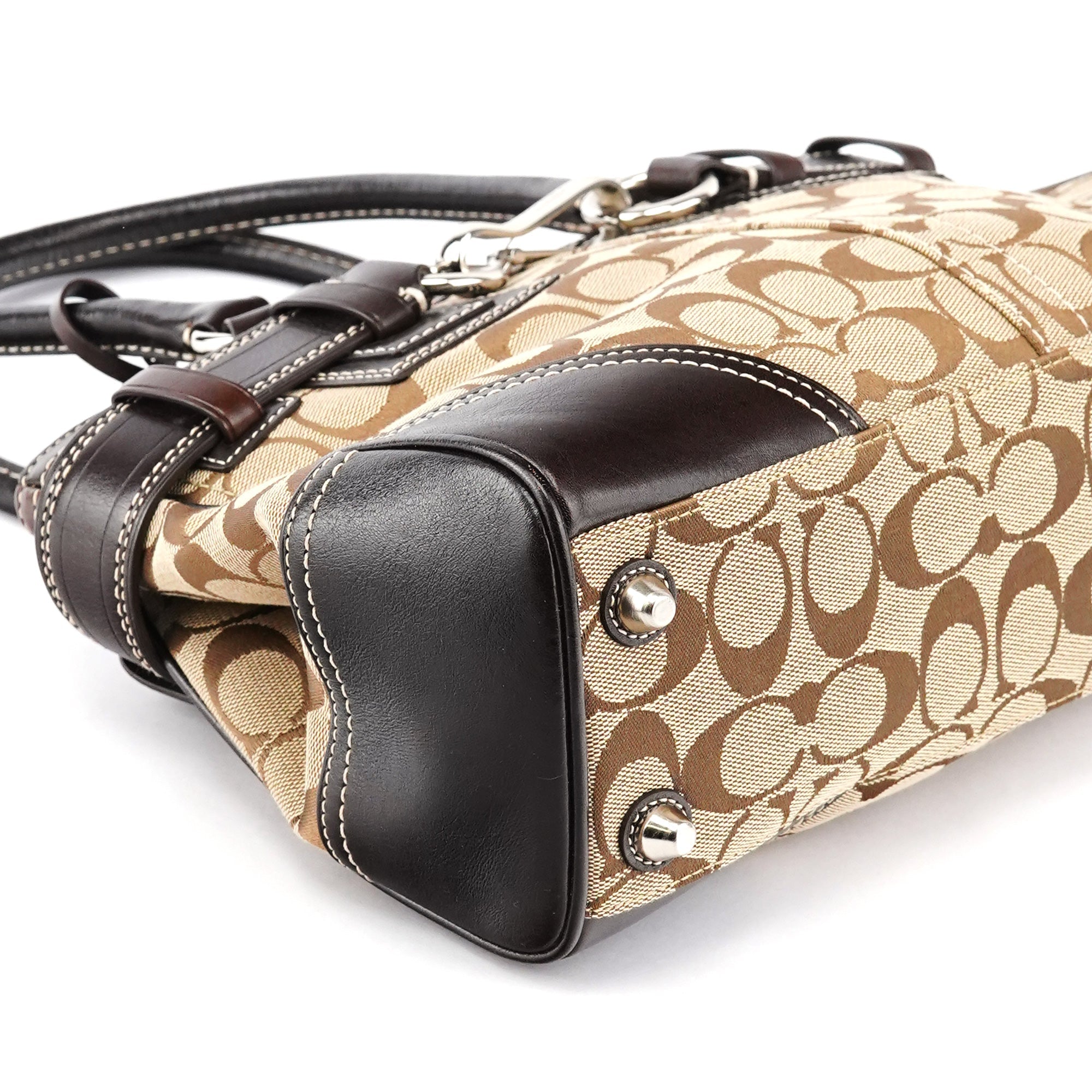 10245 Beige Brown Signature Hamptons Tote Bag