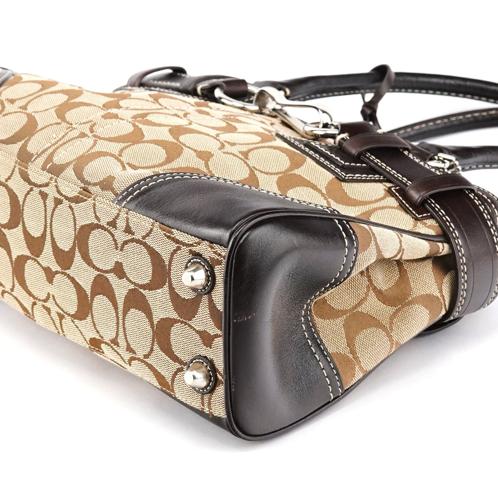 10245 Beige Brown Signature Hamptons Tote Bag