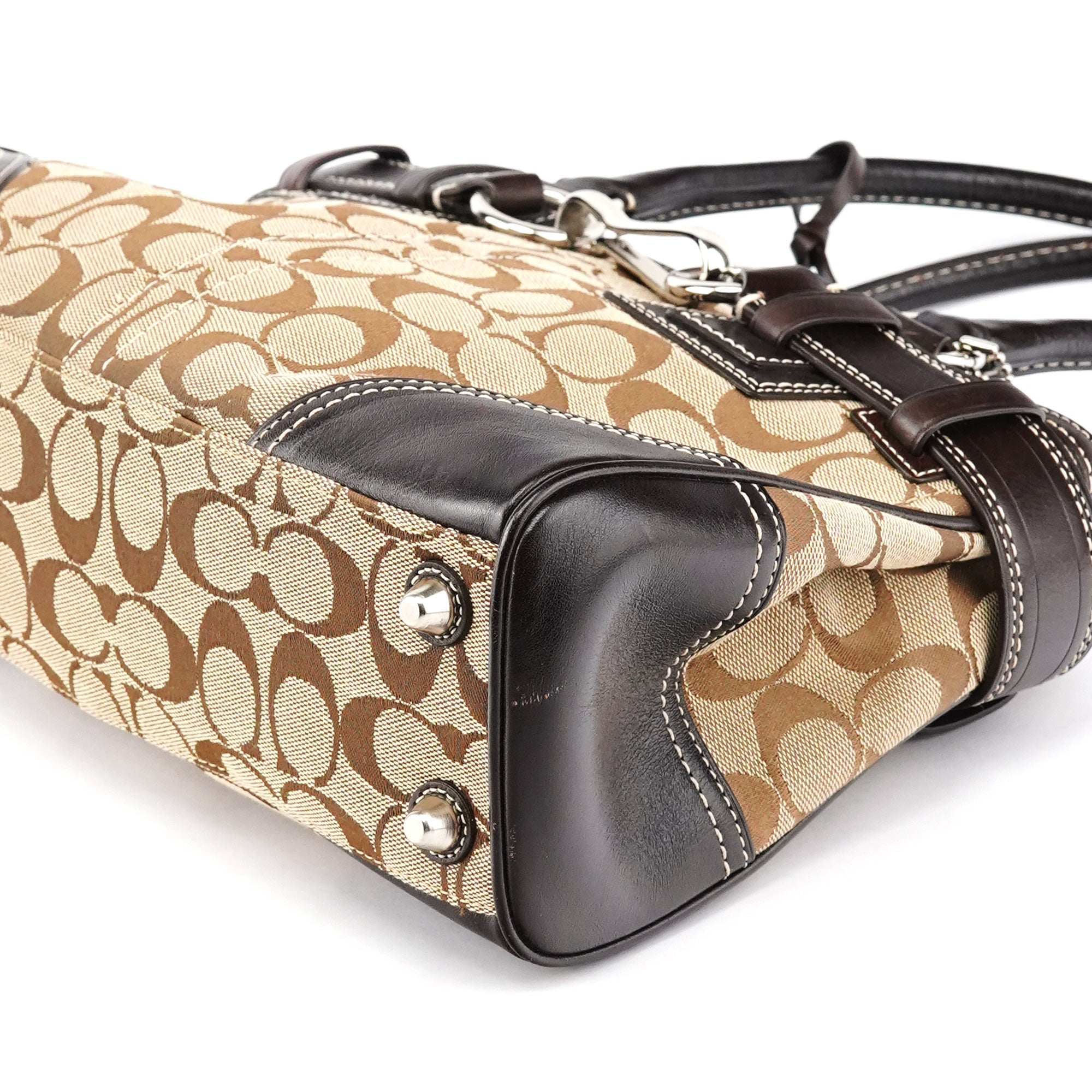 10245 Beige Brown Signature Hamptons Tote Bag