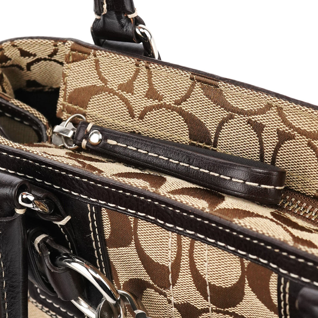 10245 Beige Brown Signature Hamptons Tote Bag