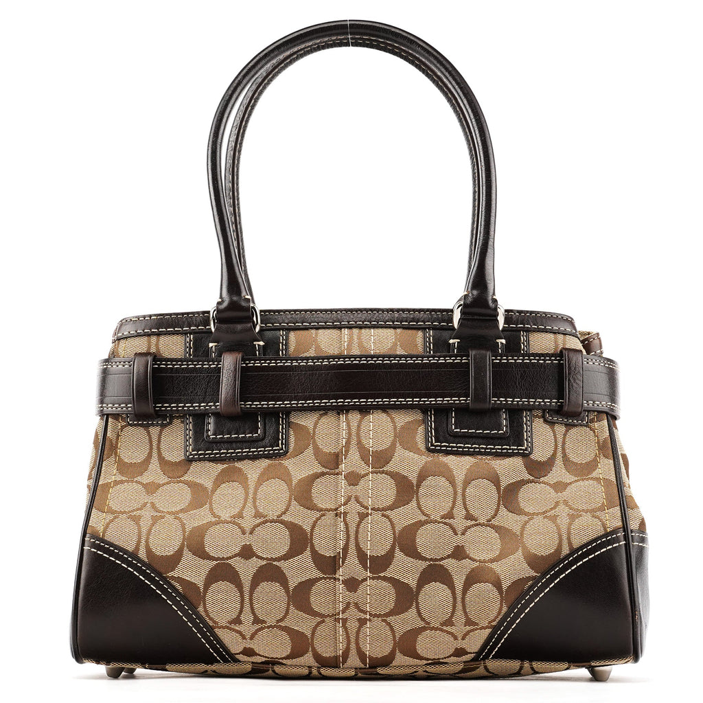 10245 Beige Brown Signature Hamptons Tote Bag