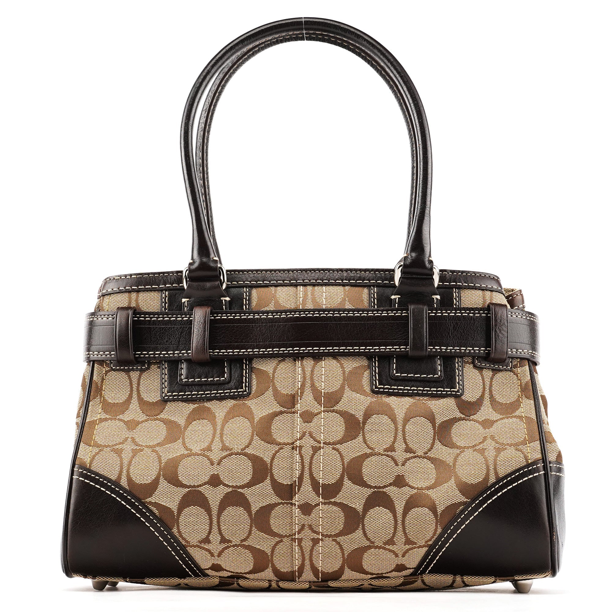 10245 Beige Brown Signature Hamptons Tote Bag