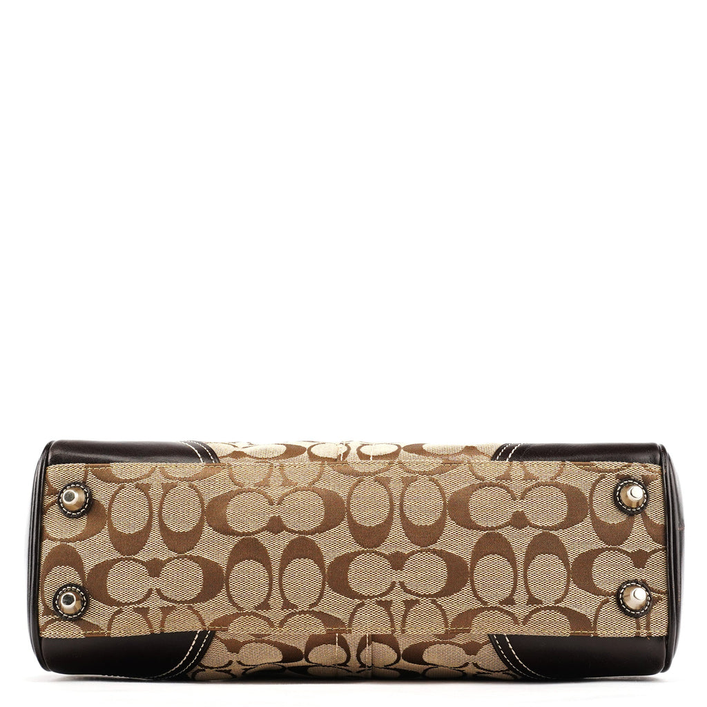 10245 Beige Brown Signature Hamptons Tote Bag