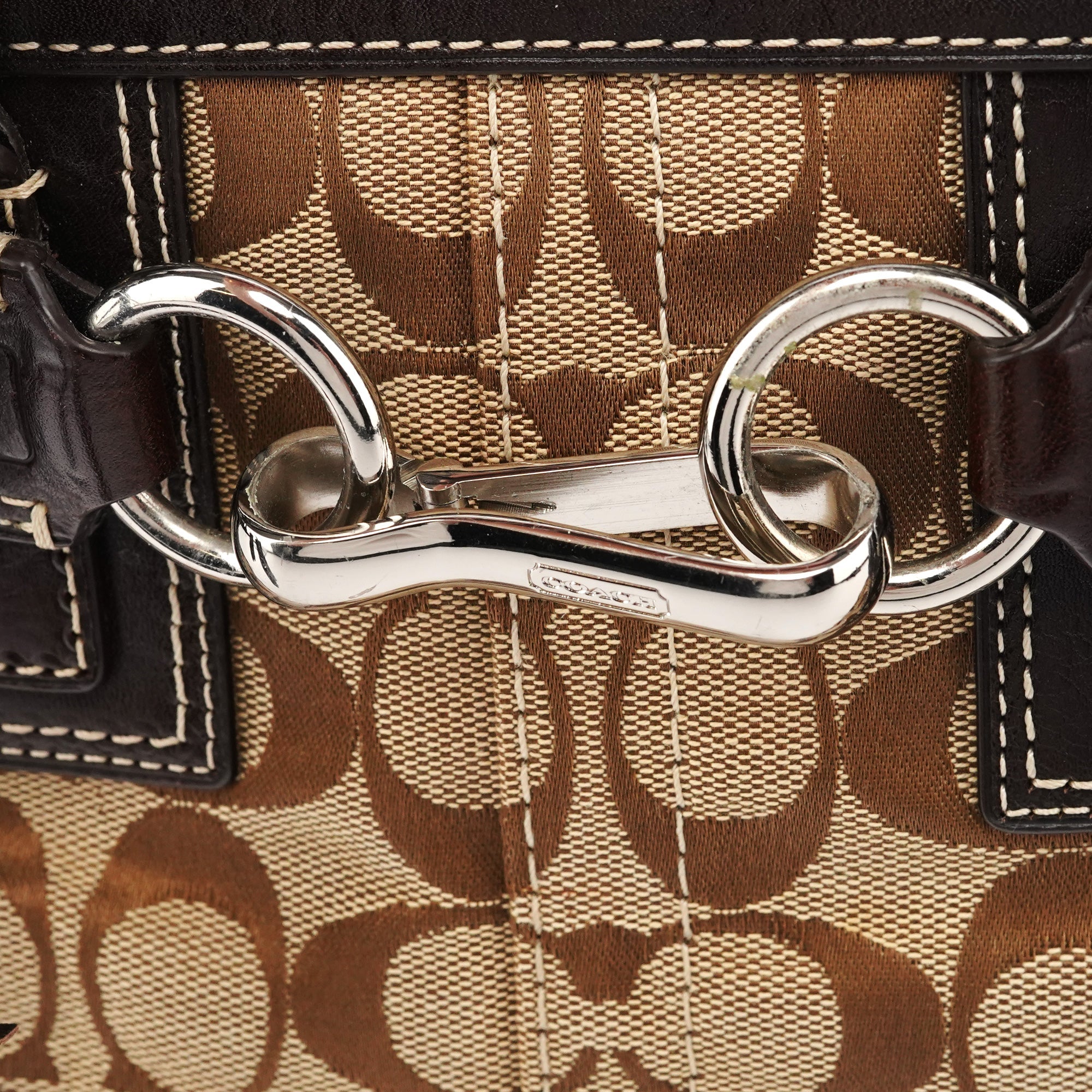 10245 Beige Brown Signature Hamptons Tote Bag