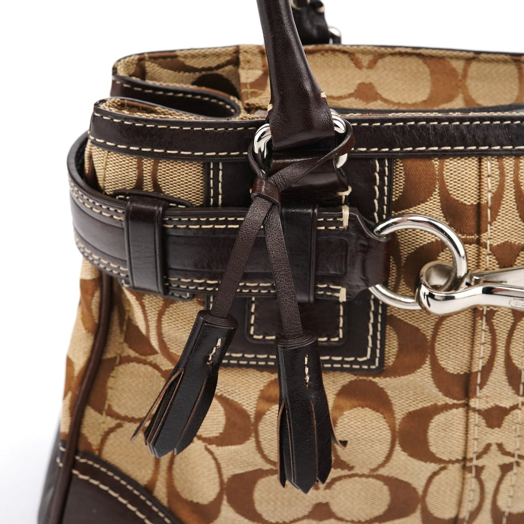 10245 Beige Brown Signature Hamptons Tote Bag