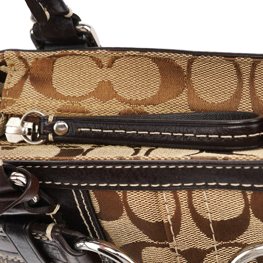10245 Beige Brown Signature Hamptons Tote Bag