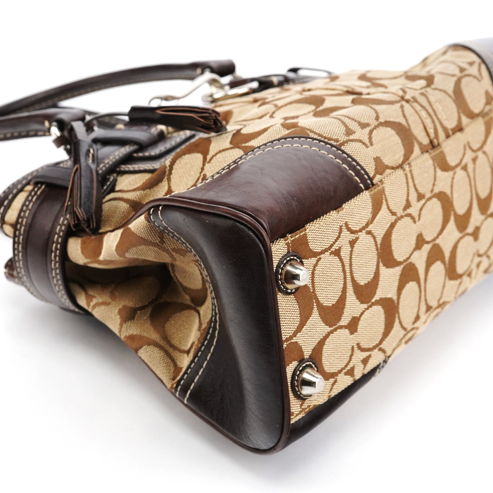 10245 Beige Brown Signature Hamptons Tote Bag