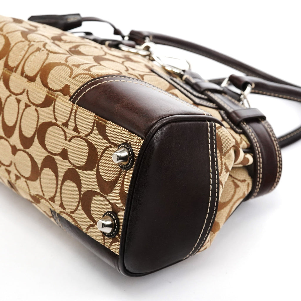 10245 Beige Brown Signature Hamptons Tote Bag
