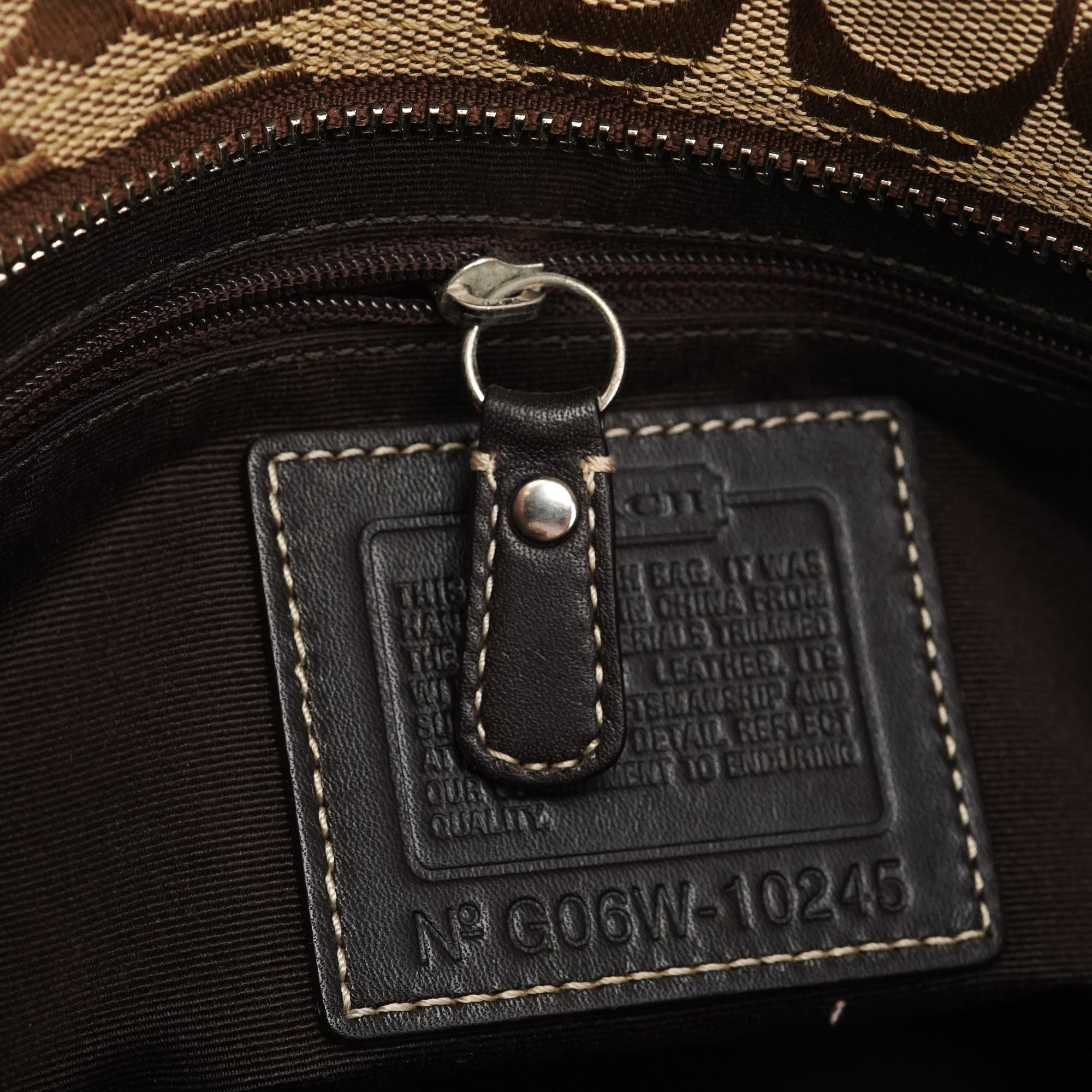 10245 Beige Brown Signature Hamptons Tote Bag