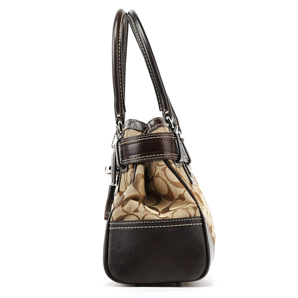 10245 Beige Brown Signature Hamptons Tote Bag