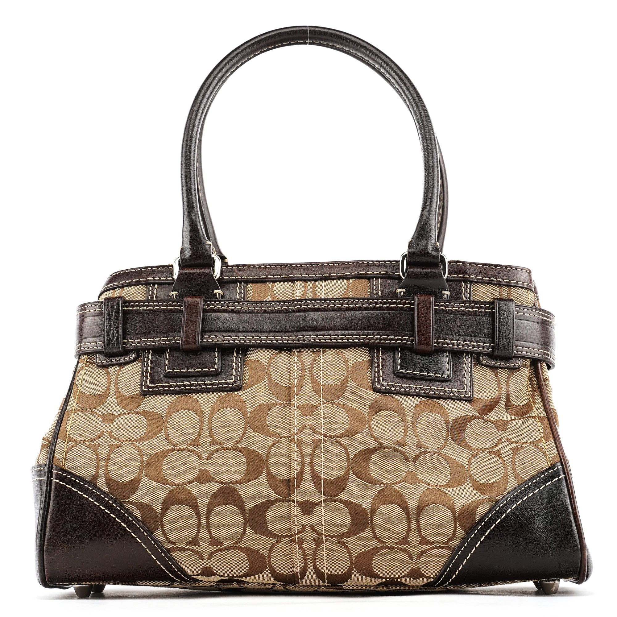 10245 Beige Brown Signature Hamptons Tote Bag