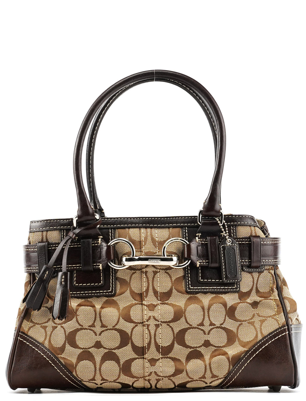 10245 Beige Brown Signature Hamptons Tote Bag