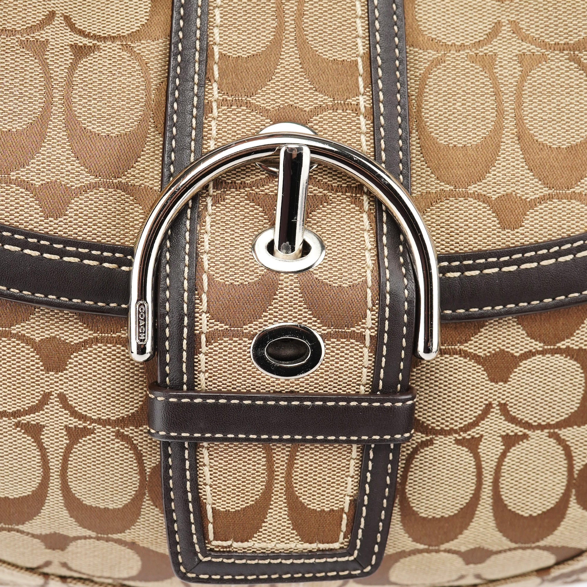 10297 Beige Brown Soho Shoulder Bag