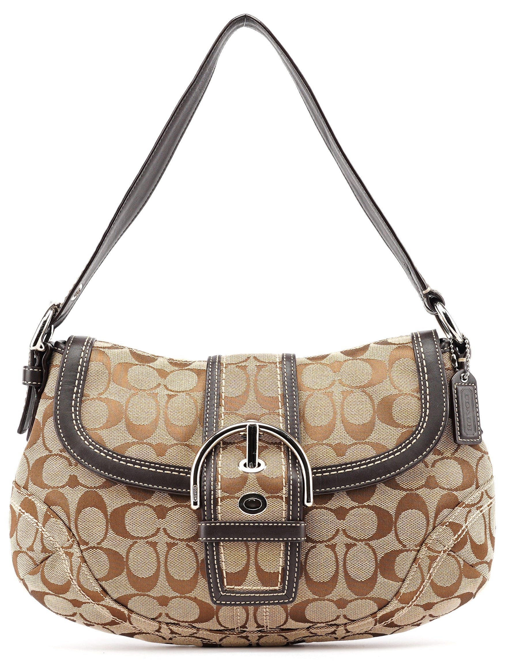 10297 Beige Brown Soho Shoulder Bag