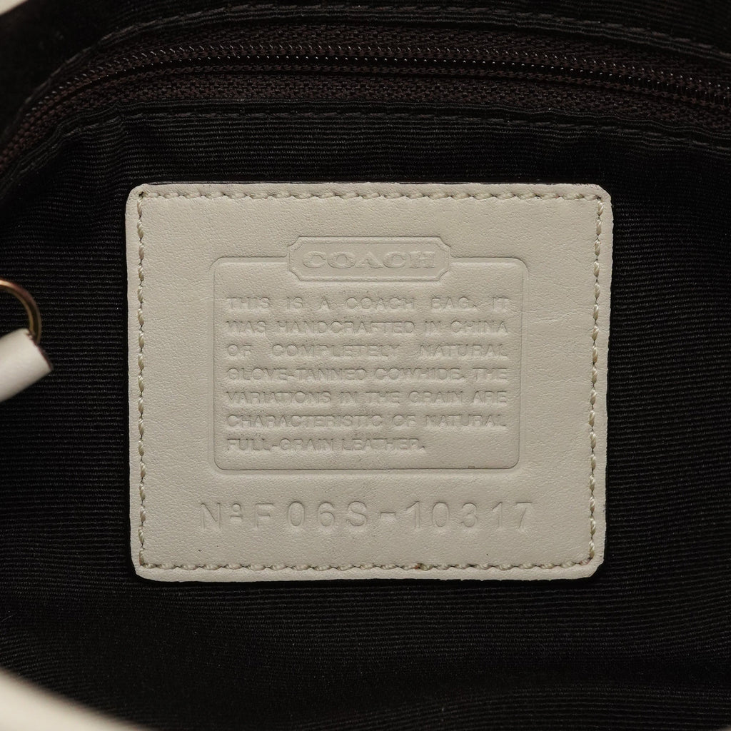 10317 Ivory Leather Soho Shoulder Bag
