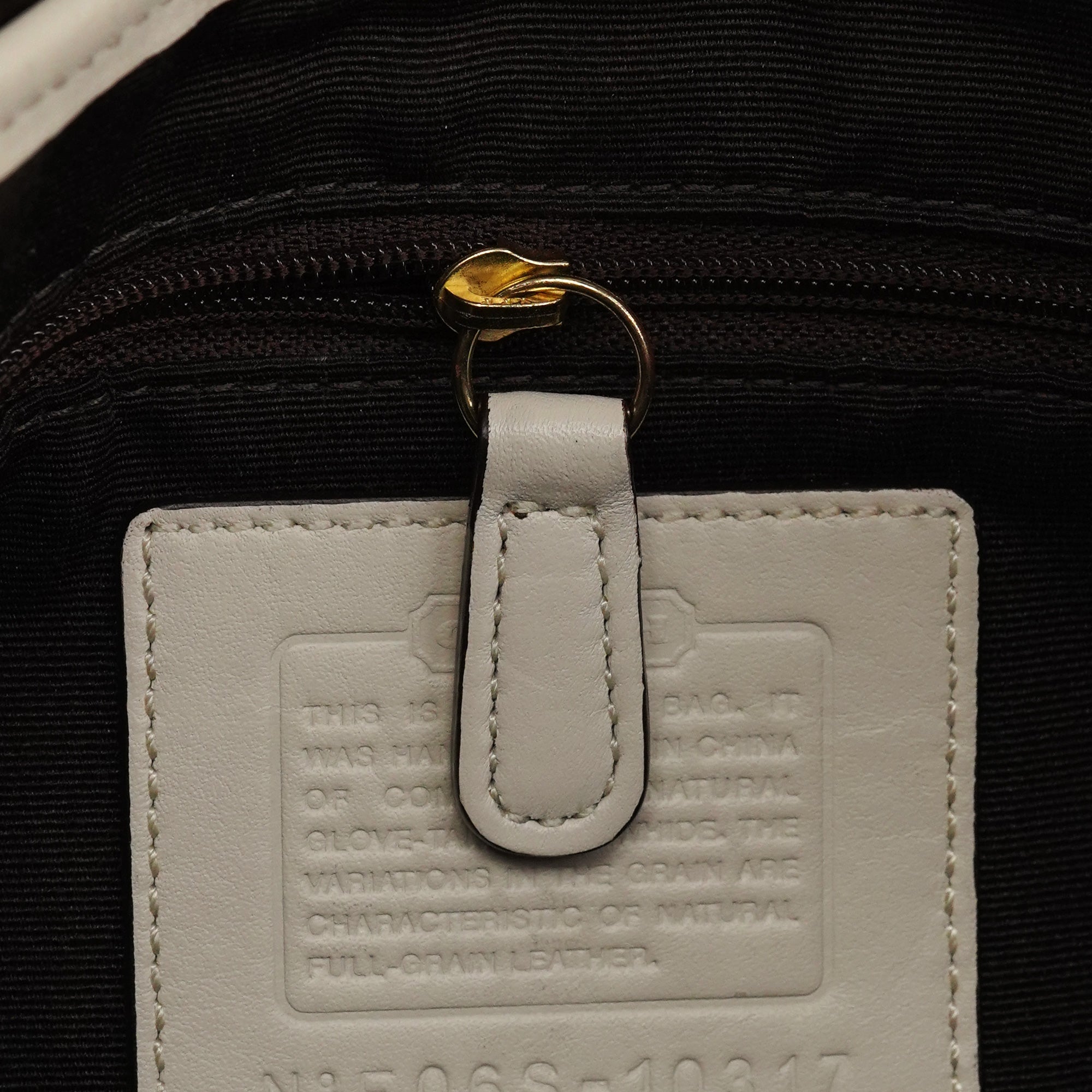 10317 Ivory Leather Soho Shoulder Bag