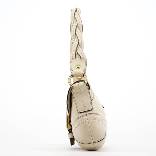 10317 Ivory Leather Soho Shoulder Bag