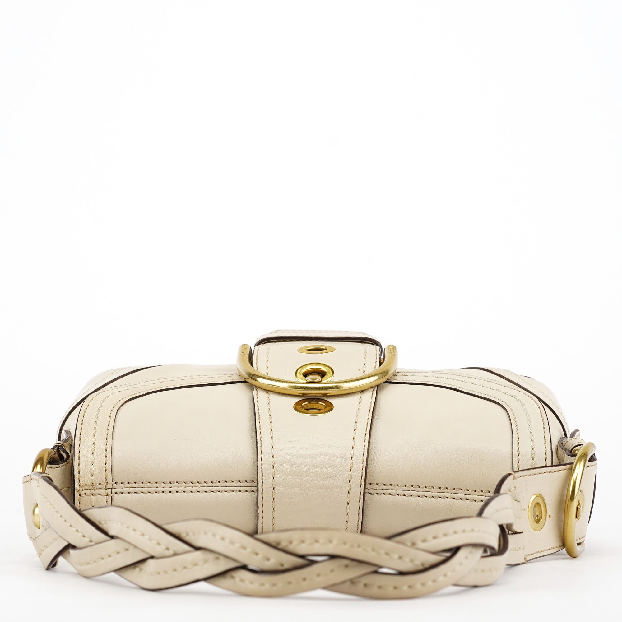10317 Ivory Leather Soho Shoulder Bag
