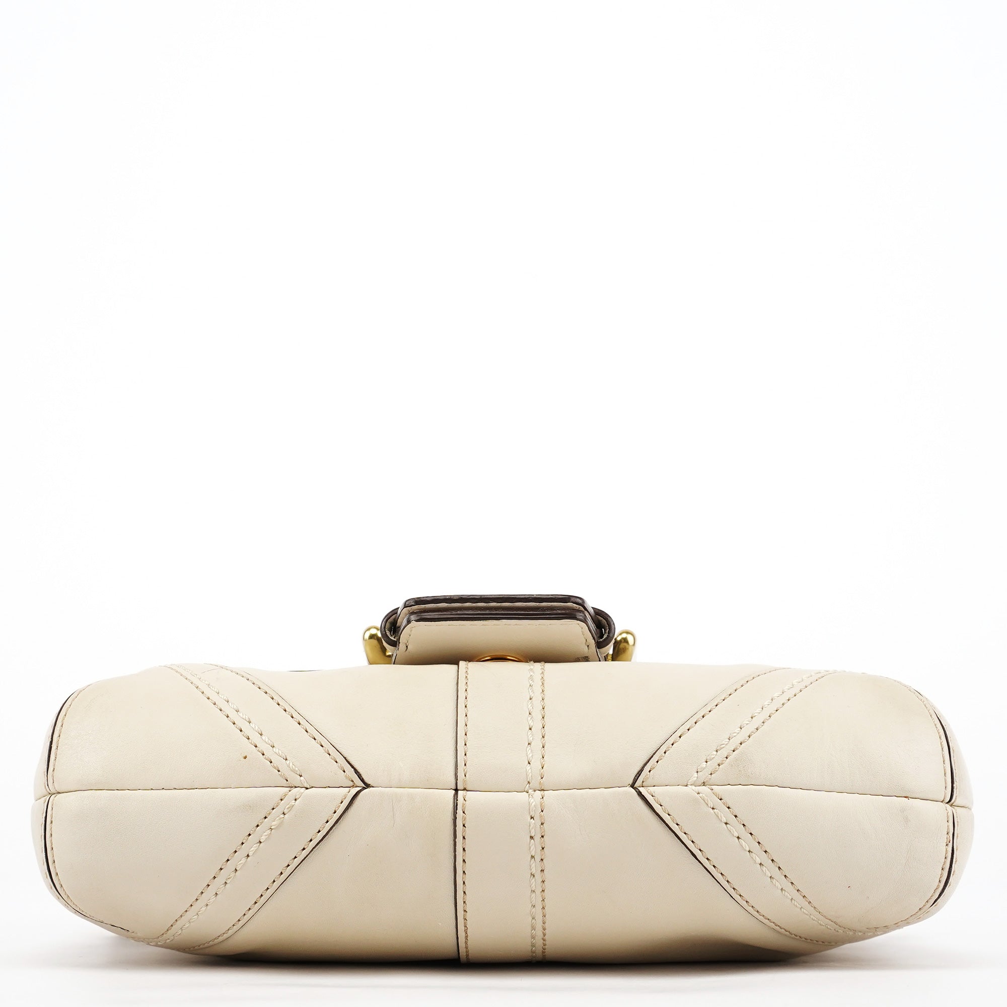 10317 Ivory Leather Soho Shoulder Bag