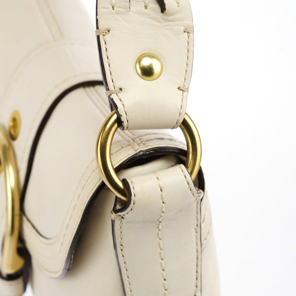 10317 Ivory Leather Soho Shoulder Bag