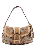 10484 Beige Signature C Soho Shoulder Bag