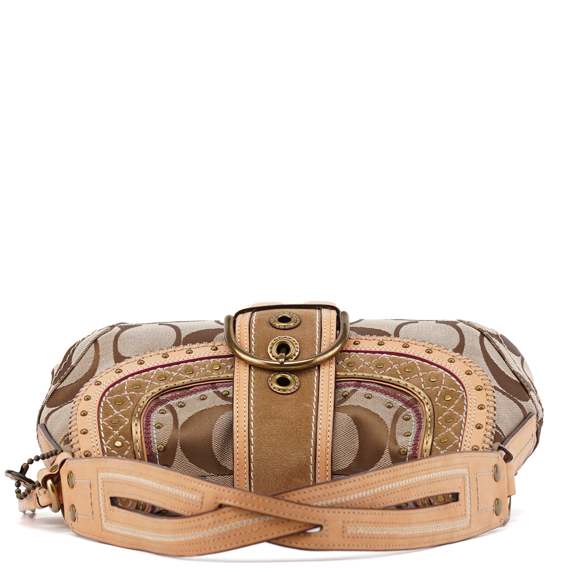 10484 Beige Signature C Soho Shoulder Bag