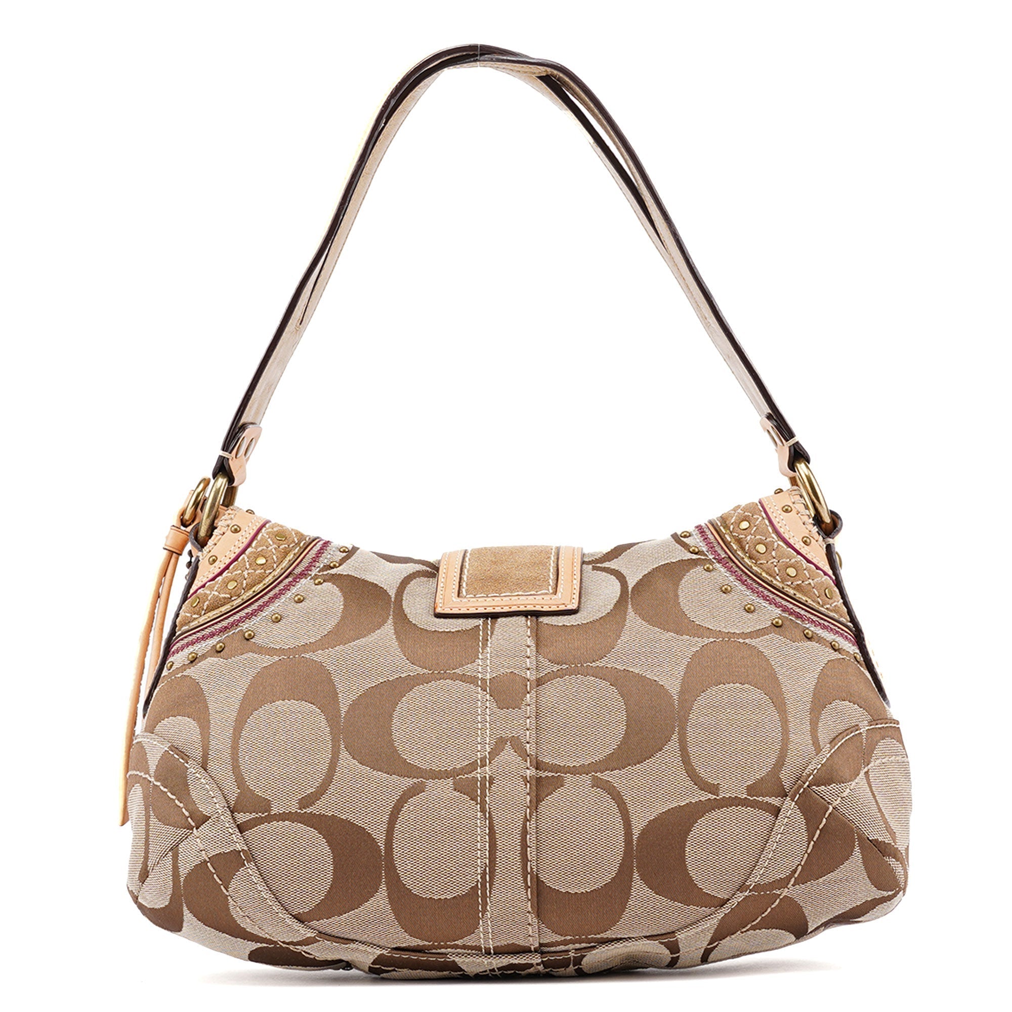 10484 Beige Signature C Soho Shoulder Bag