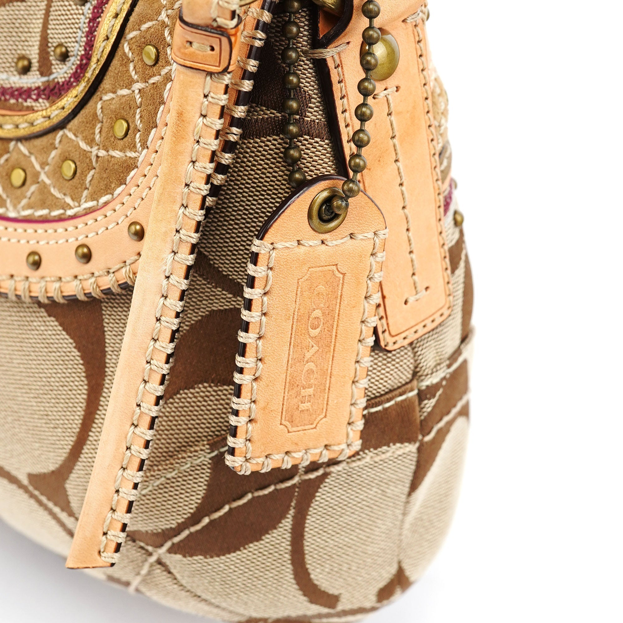 10484 Beige Signature C Soho Shoulder Bag