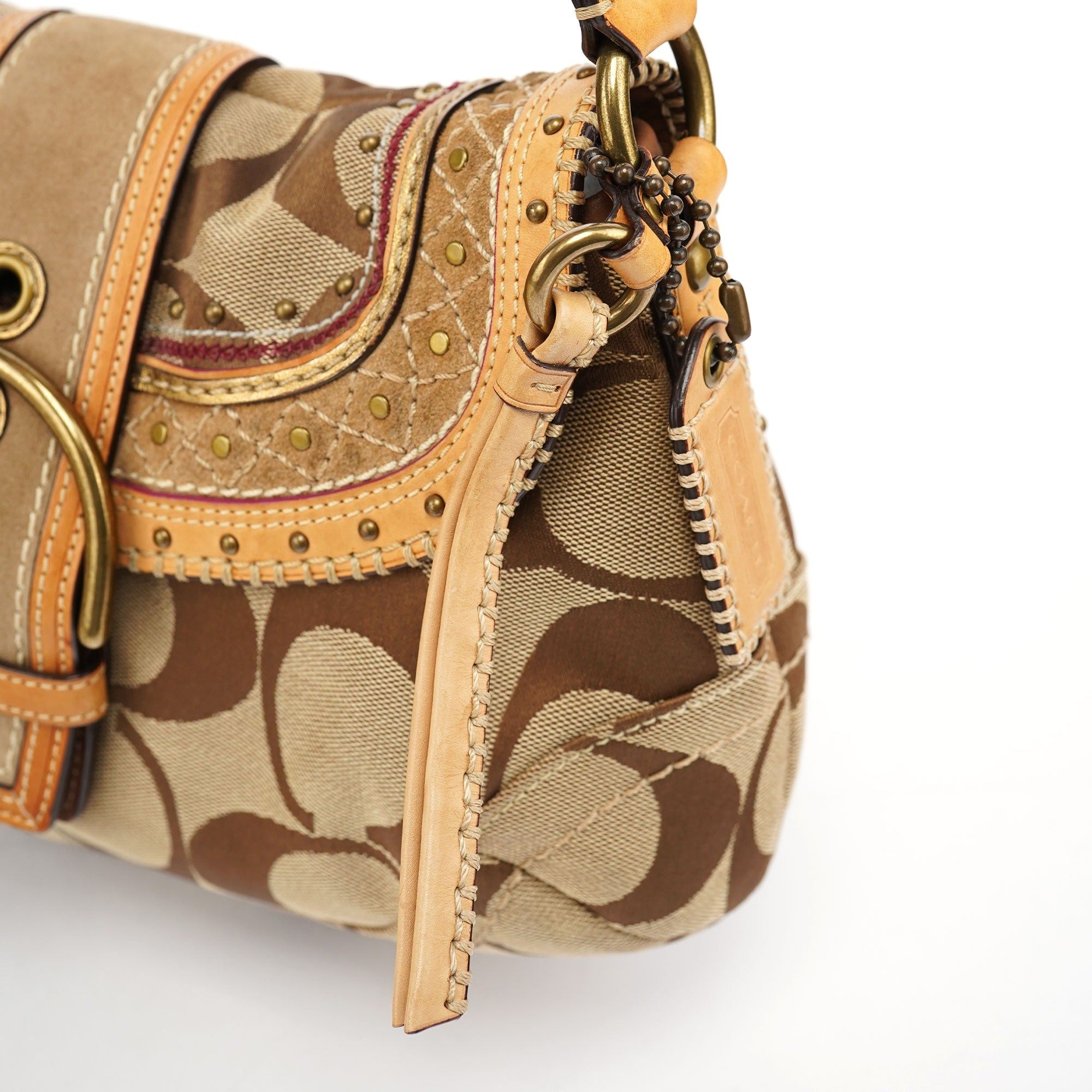 10484 Beige Soho Shoulder Bag