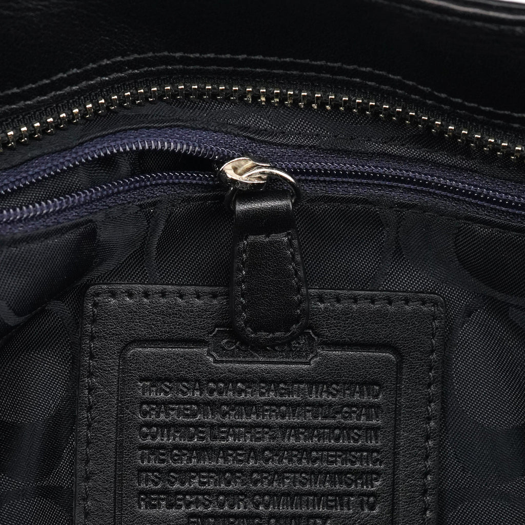 10531 Black Leather Hampton Tote Bag