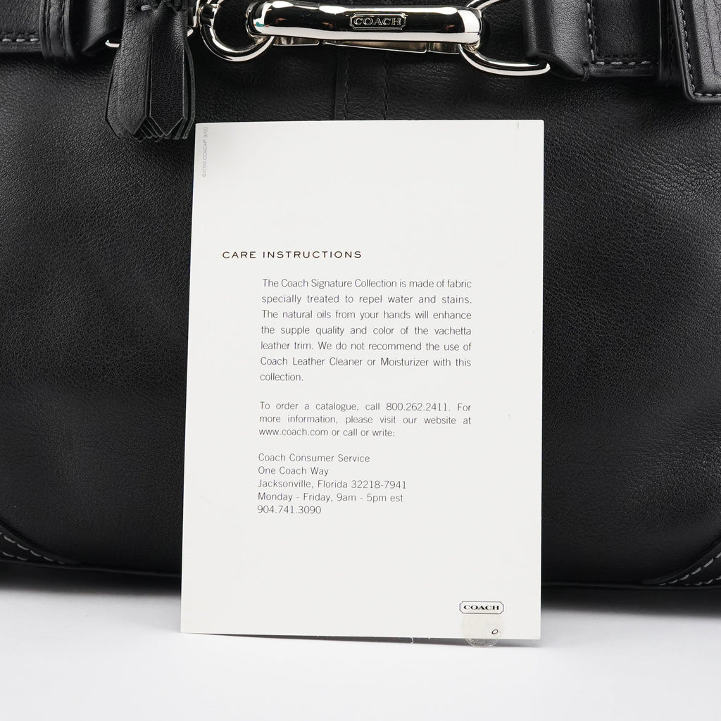 10531 Black Leather Hampton Tote Bag